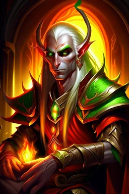 male blood elf warlock wow warcraft world affliction corruption soul chaos succubus elf destruction