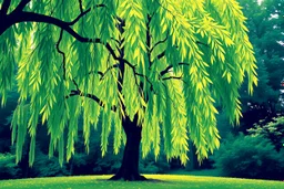pop art pixels 1000 images willow leaves tree abstract
