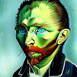 Portrait of a cat by Van Gogh