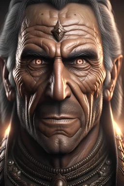 fantasy male human face of middle age leader, epic, cinematic, realistic, detailed, digital art,