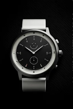 a retro looking smartwatch in the style of Dieter Rams. Industrial design, 2d graphic,