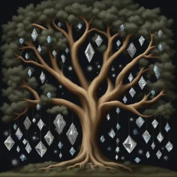 A tree of diamond gems