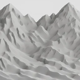 A mountain Made of clay, Realistic