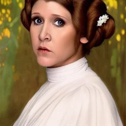 [[extrem stunning photorealistic Carrie Fisher as Princess Leia]] :: [[photorealistic hazel iris, short hair, head and shoulders portrait, 8k resolution photorealistic portrait by WLOP, Alphonse Mucha, dynamic lighting, hyperdetailed, intricately detailed, triadic colors]]