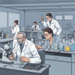 علماء يعملون في المختبر