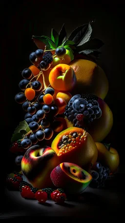 High quality fruit photo on black background