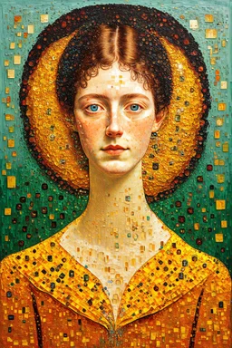quantum decoherence; a surreal Expressionistic art piece with a color palette of Gustav Klimt