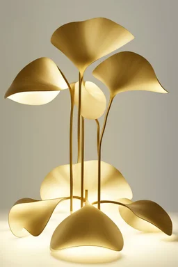 Wall lamp, inspired by ginko leaf, organic form, modern design syle