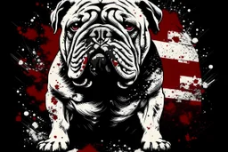 british bulldog england flag proud english icons design style of pollock