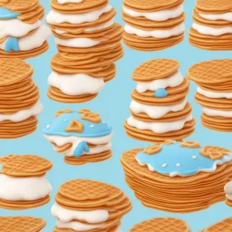 fantasy Stroopwafels. illustration 3d style. HD