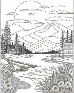 Coloring pages: Discover true tranquility with the Calmness and Relaxing Landscapes Inner Peace Coloring Book. Unwind and relax with 60 stress-relieving designs. Start coloring today!