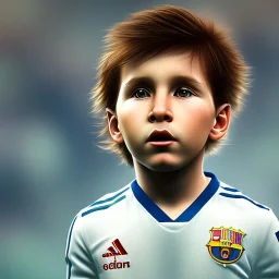 Lionel Messi as a child, 3d art, 8k resolution