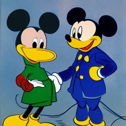 Mickey Mouse and Donald Duck by Van Gogh