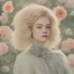Elle fanning as a flower
