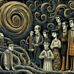midium dark shadows. Edward Gorey