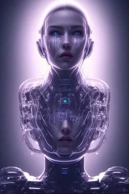 cyberpunk, head, women, portrai, face cry, black eyes, tron, cyborg, robot, cyborg, white hair, seven , perfekt, real, dream, hr giger