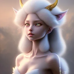  A beautiful portrait of Neferpitou | Hunter x Hunter catgirl cat ears, sinister smile digital art by Eugene de Blaas and Ross Tran, vibrant color scheme, highly detailed, in the style of romanticism, cinematic, artstation best quality, realistic lighting, masterpiece portrait, details light dusting , cowboy shot from above, simple chain hauberk Vector art digital illustration 3D shading