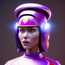 woman, rounded face, round helmet, retro futuristic, latex coat, vibrant color, highly detailed, art stations, concept art, smooth, unreal engine 5, god rays, ray tracing, RTX, lumen lighting, ultra detail, volumetric lighting, 3d, finely drawn, high definition, high resolution.