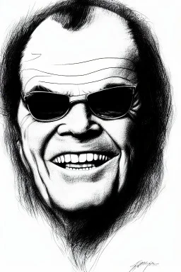 Jack Nicholson scribble portrait, 8k resolution, r_drawings_rene, scribble, scribble drawing, scribble art, deviantart, rdrawings25, instagram, line draw, scribble sketch