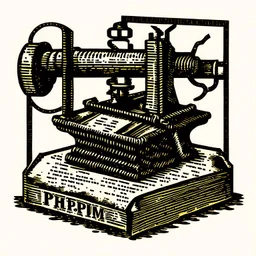 Ilustración de un símbolo de prensa escrita