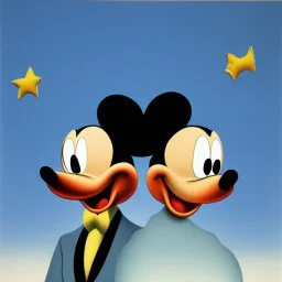 Mickey Mouse and Donald Duck by Magritte