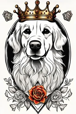Tattoo Golden retriever king