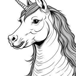 cute unicorn, real style, realistic, minimalistic, minimal black line art, unique coloring sheet, outlined, outline, crisp, crisp lines, crisp clear lines, line art, clean line art, unique, 8k, amazing, realistic, masterpiece, no colors, no dark color, no black color, avoid thick black, minimalistic line edges, white back ground color,