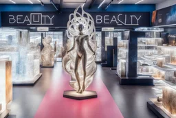 the sculpture is unusual in the form of light