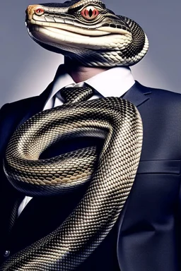 Snake dressed in a business suit