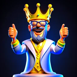 King cyber cheerful 3D