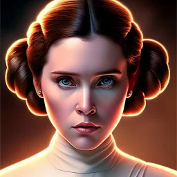 photorealistic princess leia in star wars ,braided hair, illustration on coarse canvas by <artgerm>, ornate and intricate details , soft smooth lighting, ultra detailed concept art,