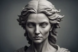 До превращения в статую — она была женщиной в возрасте, но старательно это скрывавшей. Ее черты были резкими, глаза — колючими и пронзительными.