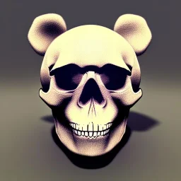 skull on a teddy bear
