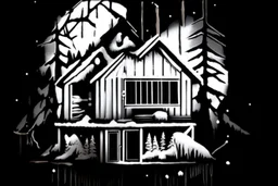 Winter house art
