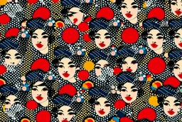 JAPANESE POPART FLAG theme PATTERN