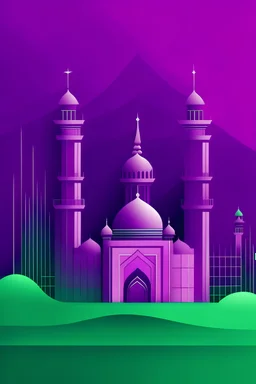 Saudi Day Purple Background