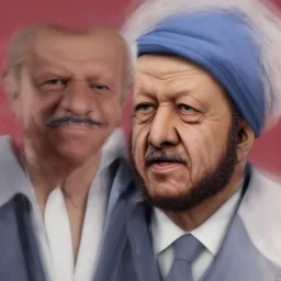 Recep Tayyip Erdogan has a beard like Papa Smurf and is cheerful as Marilyn Monroe