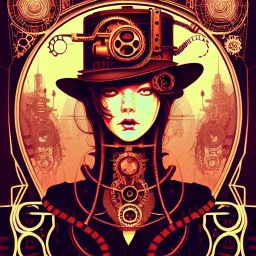 beautiful steampunk girl, hyper detailed, hyperdetailed, intricately detailed, illustration by <kilian eng>,