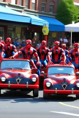 Spidermenfloat parade