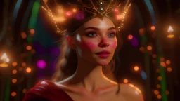 In 8K High Definition photo-realism - SABRINA SPELLMAN, Enchantress of Mystical Elegance: Embark on an exquisite journey, starting at Sabrina's toes, meticulously detailed and radiating an ethereal glow in pristine 8K clarity. Sculpted legs exhibit precision, embodying mystical grace. Ascend to her head, capturing high cheekbones and radiant eyes reflecting otherworldly depths in the pinnacle of 8K camera resolution. Enhance facial features—eyes gleam with enchantment, skin radiates with a subt