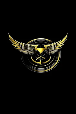 logo for company called snitch, theme golden snitch from harry potter in front of plain black bckground without any words