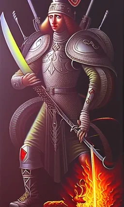 Konk with demonic sword, hellfire