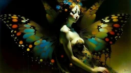 fractals, butterfly, Leonor Fini