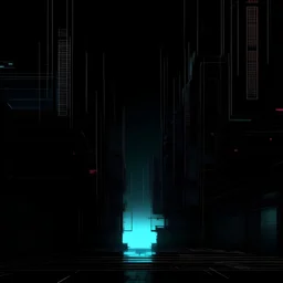 minimalism darkness cyberpunk glitch