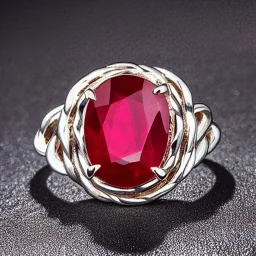 ruby ring with braided band, braided band, men's jewellery