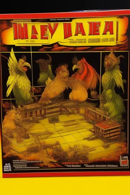 heavy metal chicken movie. japan 1980. board game packaging.