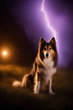 Disney-Pixar Animation - Lassie - gradated Background, professional quality studio 8x10 UHD Digital photograph by Scott Kendall - multicolored spotlight, Photorealistic, realistic stock photo, Professional quality Photograph. colored Fog - Multicolored lightning, 3D heart