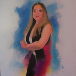 Full body portrait, painting, medium shot lady BeautyGuru