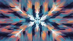 digital glitch pattern snowflake geometric abstraction by per kirkeby