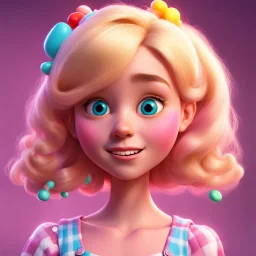 candy girl teenager, pixar, blonde